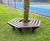 Recycled plastic hexagonal tree bench 1