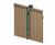Protek® Privacy - Mesh Boundary Fencing With Timber Infill Panels 1