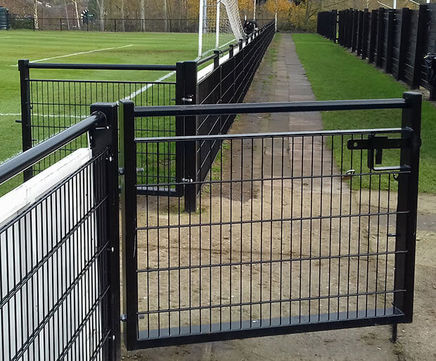 Protek Spectator Rail Gates - steel gates for sports pitches