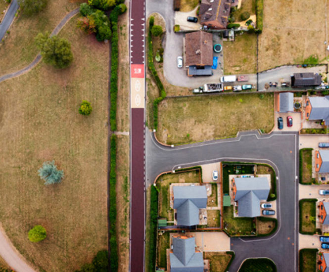 Traffic calming solution slows down vehicles in rural village