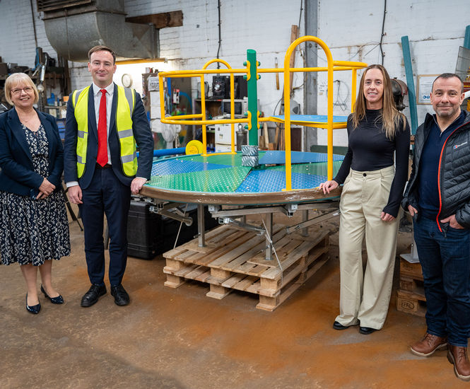 Wicksteed welcomes MP Tom Hayes for factory tour and discussion