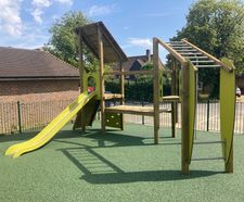 Creating a natural-looking, accessible play space at village play area