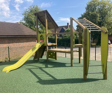 Creating a natural-looking, accessible play space at village play area
