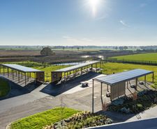 PV canopies and concrete benches provide sustainable spaces for school