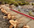 Concrete filled bagwork helps create bridge access route to woodland 5