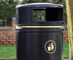 Wharfe - recycled plastic litter bin (120 litre)