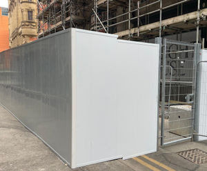 Hoardfence temporary hoarding secures Myco construction site