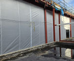 Fire-rated hoarding and construction weather screen - office redevelopment