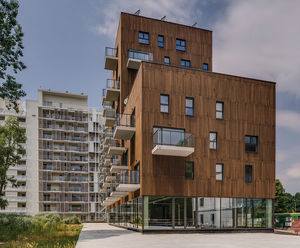 MOSO Bamboo X-treme trapezium cladding - bamboo board for exterior façades