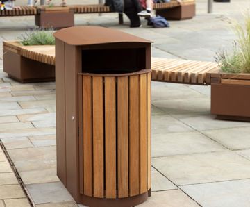 Arca - modular outdoor litter bins, steel or timber cladding