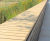Wall-top and gabion-mounted timber seating 1