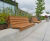 Wall-top and gabion-mounted timber seating 12