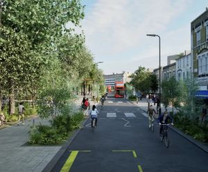 Work on Amhurst Road in Hackney is underway
