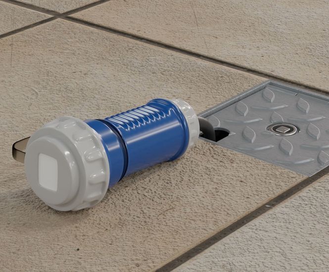 Flybox - retractable power supply unit for large indoor spaces