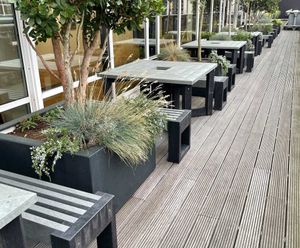 Canvas Range - recycled plastic straight and curved benches