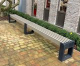 Canvas Range - recycled plastic straight and curved benches - on this page