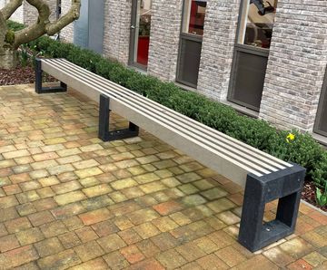 Canvas Range - recycled plastic straight and curved benches