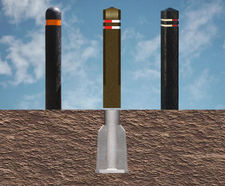 GoPlastic bollards - square, dome top and removable design options