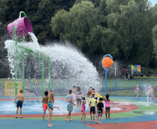 Inclusive splash park and refurbished changing rooms for Tredegar Park