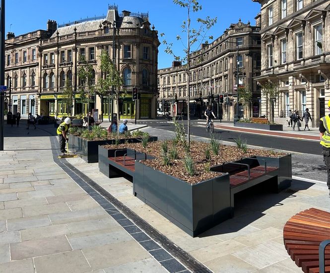Custom high street planters