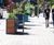 Custom steel planters with hardwood seating 1