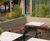 Custom steel planters with hardwood seating 0