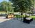 Custom steel planters with hardwood seating 5