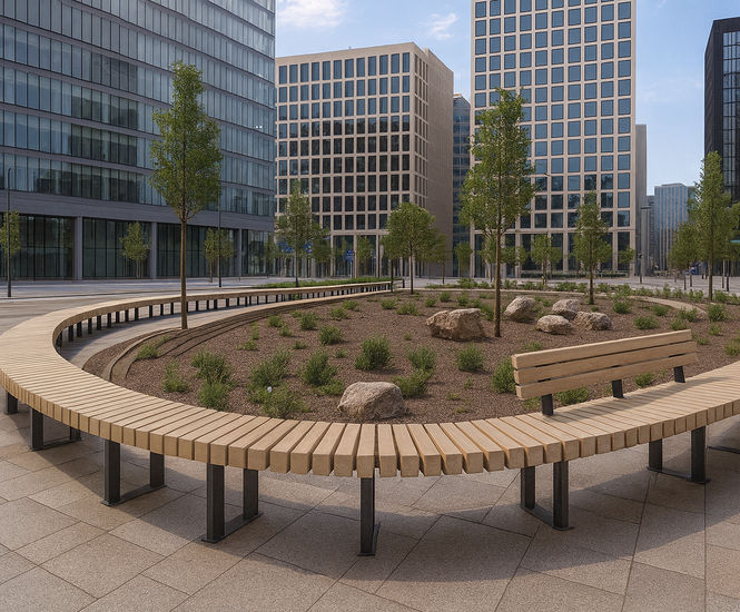 Kensington - bespoke recycled plastic bench