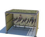 Blox C - two-tier cycle shelter with sedum roof
