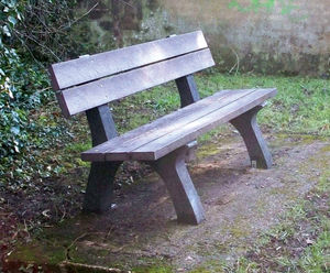 Recycled Plastic Porto Bench - recycled plastic outdoor park seating