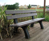 Recycled Plastic Porto Bench - recycled plastic outdoor park seating - on this page