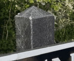 80 x 80 square recycled plastic posts with pyramid top