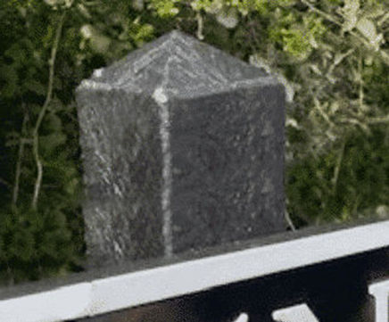 80 x 80 square recycled plastic posts with pyramid top