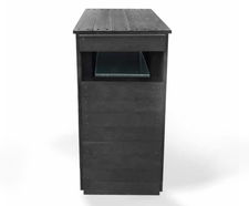 Heavy-duty recycled plastic covered public litter bin (100 litre)