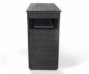 Heavy-duty recycled plastic covered public litter bin (100 litre)