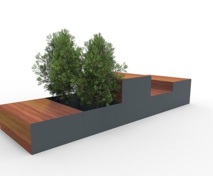 Puczynski Parklet 21 04 19 - street furniture with integrated planting