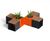 Cubik - modular steel and wood cube seating, planters and tables 5