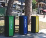 Miane - cylindrical outdoor waste recycling bins