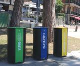 Miane - cylindrical outdoor waste recycling bins - on this page