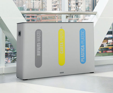 Milano - steel indoor recycling bin