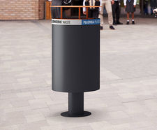Carroarmato - steel outdoor recycling bin