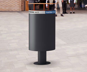 Carroarmato - steel outdoor recycling bin
