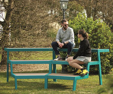 Esprit - modular steel and WPC outdoor seating