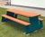 Wave - hardwood and steel picnic table with benches 0