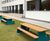 Wave - hardwood and steel picnic table with benches 1