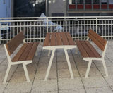 Noale  - outdoor steel and wood picnic table and benches - on this page