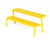 Casteo - modular steel and wood outdoor break table with seating 5