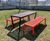 Casteo - steel and wood outdoor picnic table and benches 1