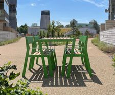 Casteo - steel and wood outdoor picnic table and benches
