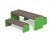 Lena - outdoor steel and wood picnic table with benches 2